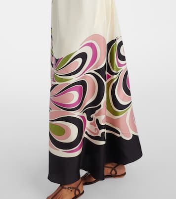 Roy printed silk twill maxi dress | La DoubleJ