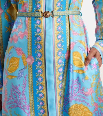 Abito lungo Underwater Barocco in twill di seta | Versace