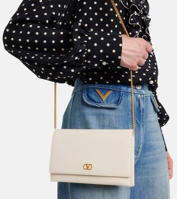 VLogo Signature Mini leather crossbody bag | Valentino Garavani