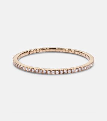 Stretchy 18kt rose gold bracelet with diamonds | Bucherer Fine Jewellery