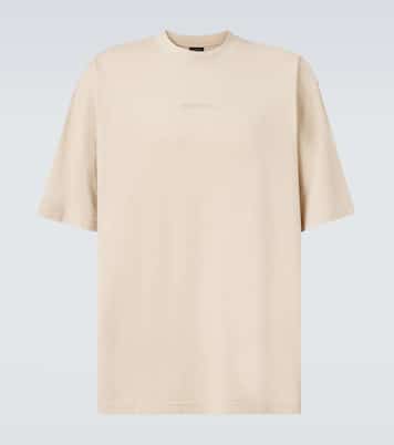 T-shirt rayé en coton à logo | Balenciaga