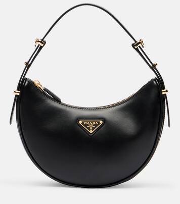 Arqué Small leather shoulder bag | Prada