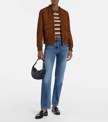 Arqué Small leather shoulder bag | Prada