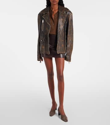 Jett leather miniskirt | Khaite