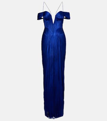 Camilla metallic silk tulle bustier gown | Maria Lucia Hohan