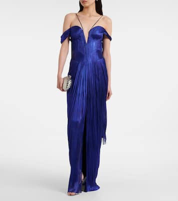 Camilla metallic silk tulle bustier gown | Maria Lucia Hohan