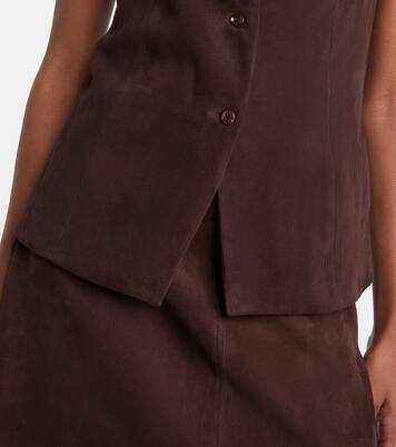 Weste Casino aus Veloursleder | Stouls