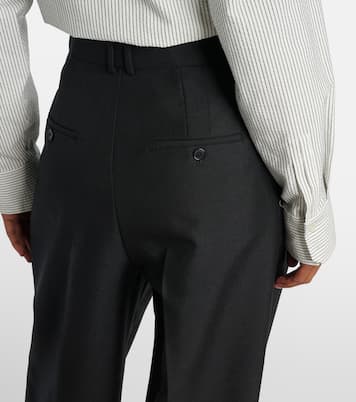 Pantaloni a gamba larga in lana e mohair  | Saint Laurent