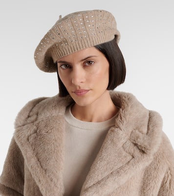 Barett Svelto aus Kaschmir mit Kristallen | Max Mara