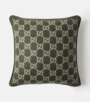 GG wool and cashmere jacquard cushion | Gucci