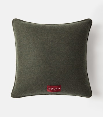 GG wool and cashmere jacquard cushion | Gucci