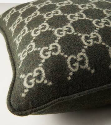 GG wool and cashmere jacquard cushion | Gucci