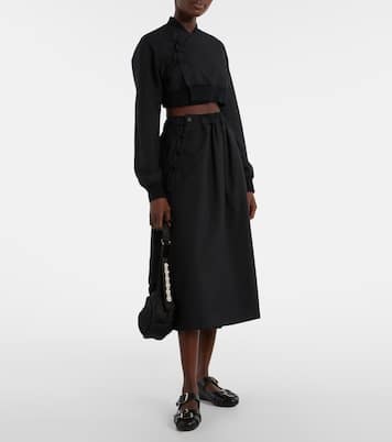 Wool midi skirt | Noir Kei Ninomiya