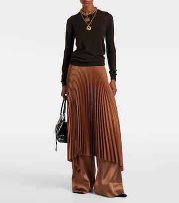 Pantalon ample Dijon en satin de soie | Joseph