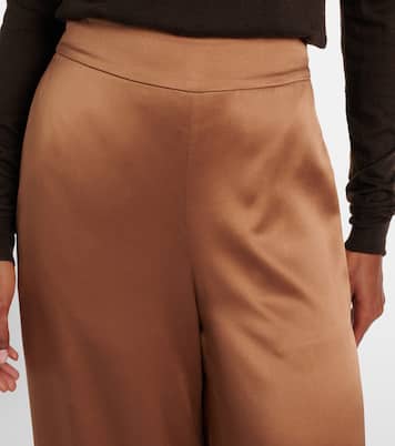 Pantalon ample Dijon en satin de soie | Joseph