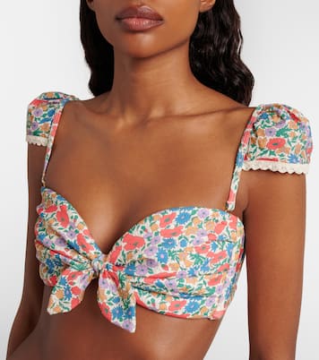 Cabana floral bikini top | Montce