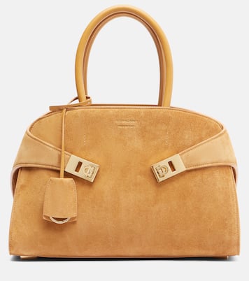 Hug Medium suede tote bag | Ferragamo