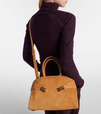 Hug Medium suede tote bag | Ferragamo