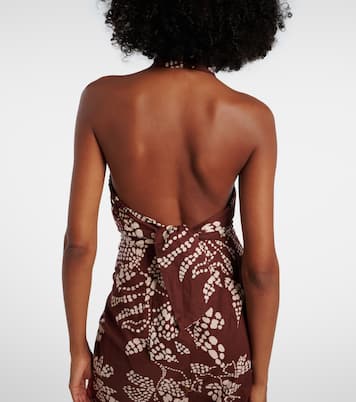 Suma printed cotton crop top | Poupette St Barth