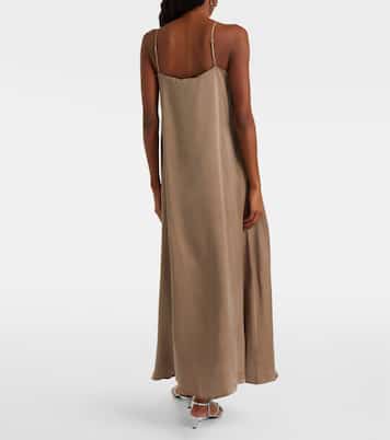 Melfi silk twill maxi dress | Asceno