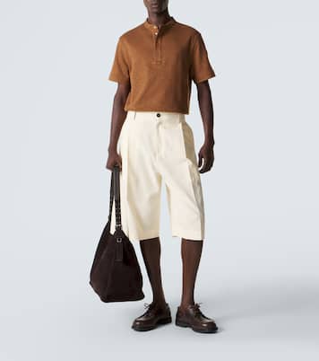 Polo en coton et lin mélangé | Moncler