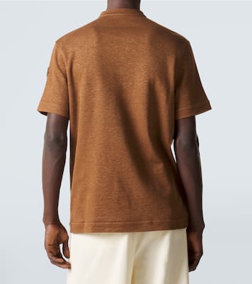 Polo en coton et lin mélangé | Moncler