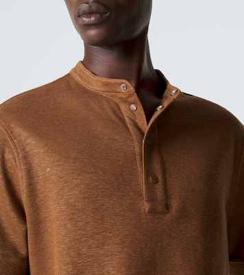 Polo en coton et lin mélangé | Moncler