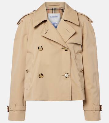 Cropped cotton gabardine jacket | Burberry