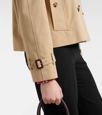 Cropped cotton gabardine jacket | Burberry