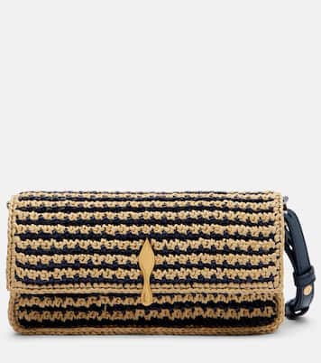Bettina Mini leather-trimmed crochet clutch | Christian Louboutin