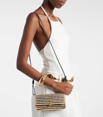 Bettina Mini leather-trimmed crochet clutch | Christian Louboutin