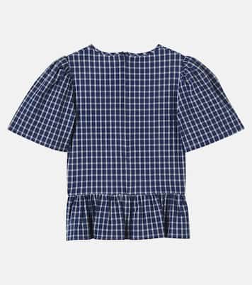 Jasmine gingham cotton seersucker top | The New Society