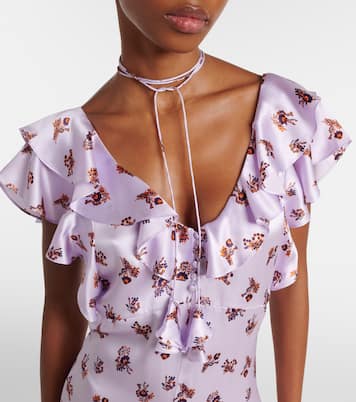 Abito midi Shiny Daydream in raso di seta | Dorothee Schumacher