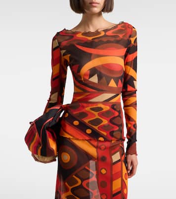 Cropped-Top Vivara aus Tüll | Pucci