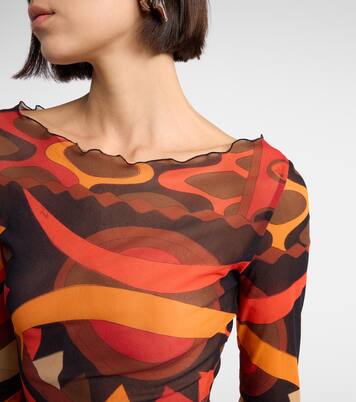 Cropped-Top Vivara aus Tüll | Pucci