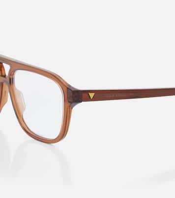 Triangle Stud aviator glasses | Bottega Veneta