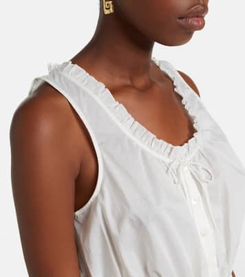 Top Sicilia en coton et dentelle | Staud