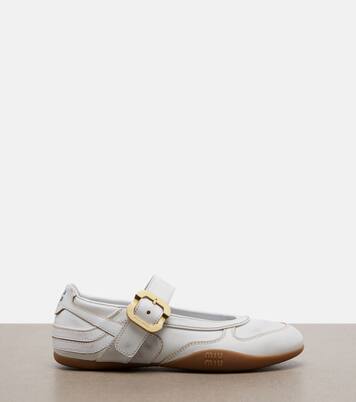 Ballerinas Gymnasium aus Leder | Miu Miu