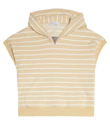 Embellished cotton vest | Brunello Cucinelli Kids