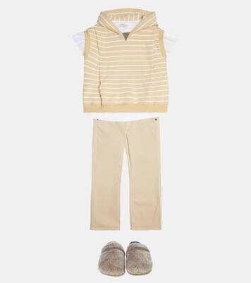 Embellished cotton vest | Brunello Cucinelli Kids
