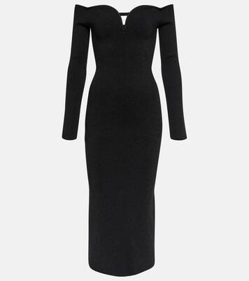 Robe midi Grace à encolure bardot | Galvan