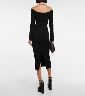 Robe midi Grace à encolure bardot | Galvan