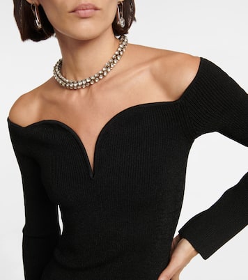 Robe midi Grace à encolure bardot | Galvan