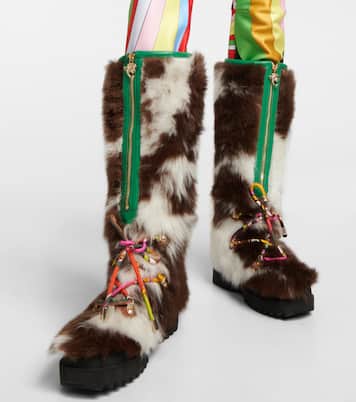 Freezy shearling knee-high boots | Pucci