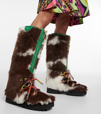Freezy shearling knee-high boots | Pucci