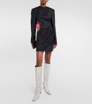 Embellished striped wool minidress | Acne Studios