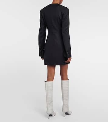 Embellished striped wool minidress | Acne Studios