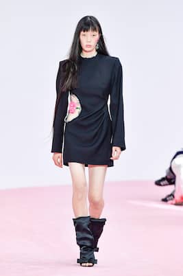 Embellished striped wool minidress | Acne Studios