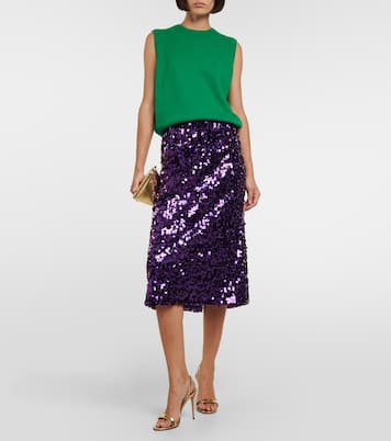 Sequined midi skirt | Plan C