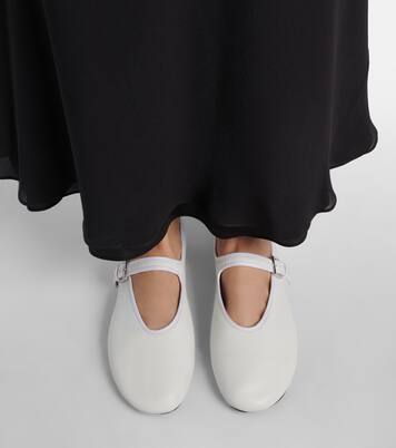 Leather Mary Jane ballet flats | The Row